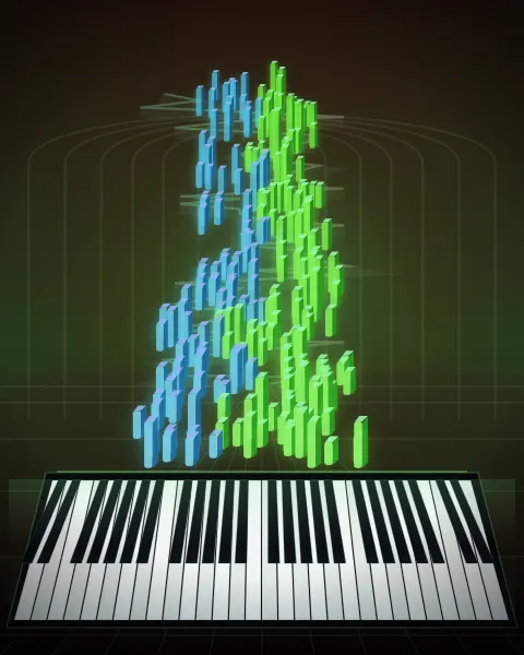 Retrato musical da edição Sinfonia 13, BWV 799