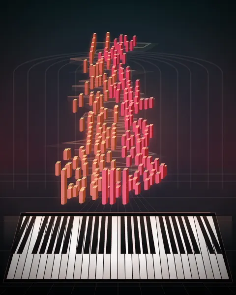 Retrato musical da edição Praeludium 15 - BWV 860