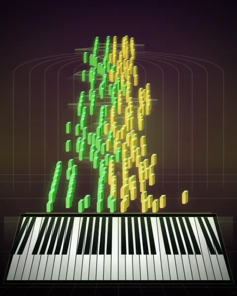 Retrato musical da edição Prélude 5, Op 28, No 5