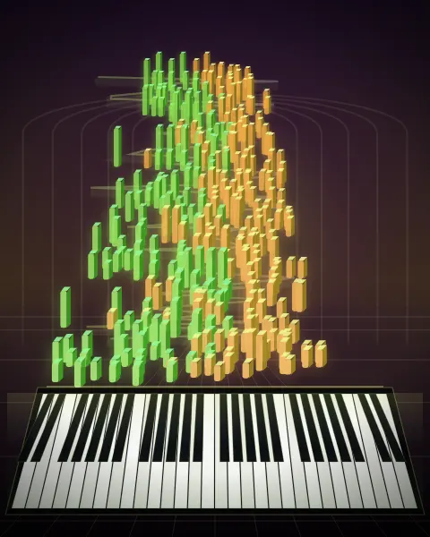 Retrato musical da edição Piano Sonata in C Minor - KV. 457 (1st Movement), KV 457