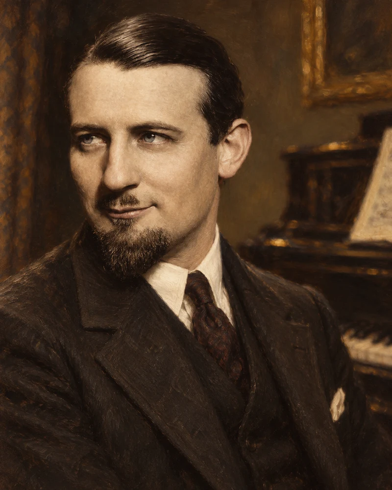 Recriação artística de Peter Warlock